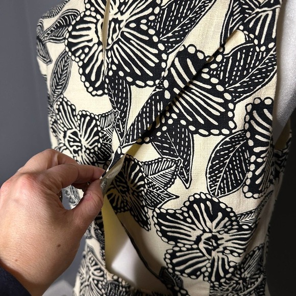 J Crew Polynesian Floral Fit and Flare Cotton Blend Dress Size 4 - Picture 6 of 8